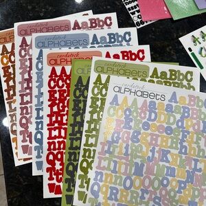 Colorful Alphabet Stickers Set for Scrapbooking or Paper Crafts.